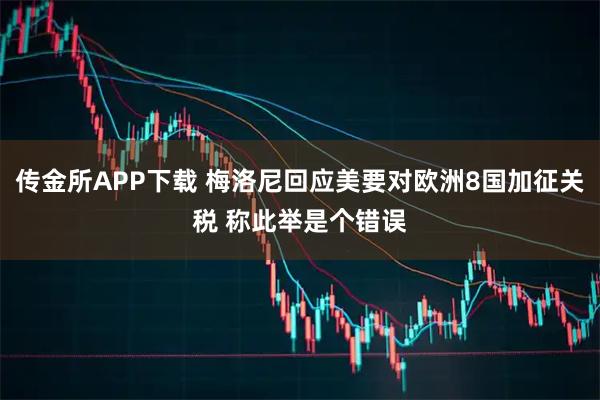 传金所APP下载 梅洛尼回应美要对欧洲8国加征关税 称此举是个错误