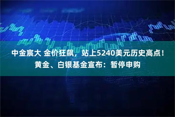 中金宸大 金价狂飙，站上5240美元历史高点！黄金、白银基金宣布：暂停申购